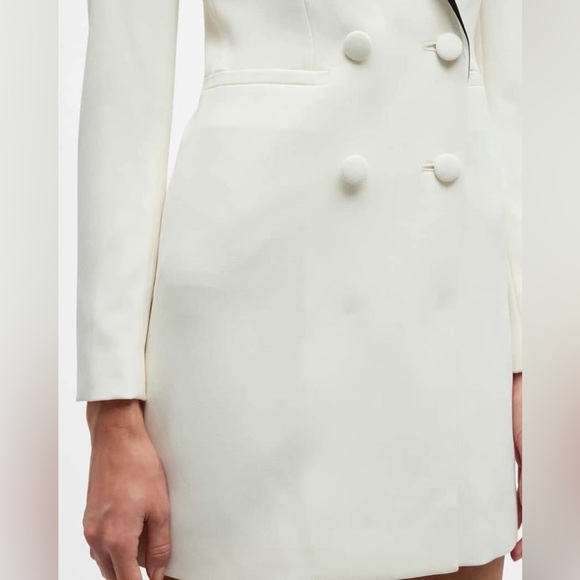 NWT $550 Alice + Olivia Kryie Tuxedo Blazer Dress - Picture 4 of 14